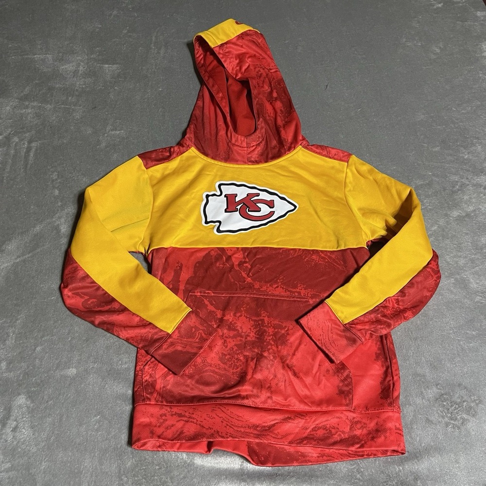 NFL Youth Kansas City Chiefs Hoodie Youth Medium All Out Blitz Red Yellow‎